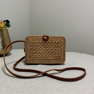 Rattan , Straw Crossbody ,  Summer Bag,Boho shoulder bag.